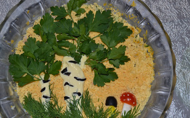 Нежная Береза с мясным фаршем